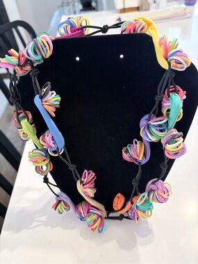 Colorful Multicolor Knot Necklace